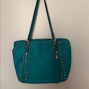 Turquoise studded purse